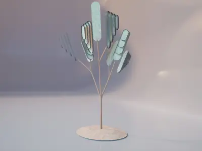Conceptual shrub S1Av1  Low-poly 3D model