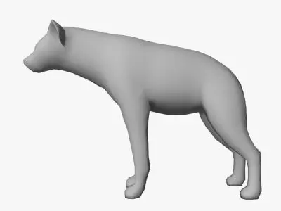 Low Poly Hyena dog Low-poly 3D model