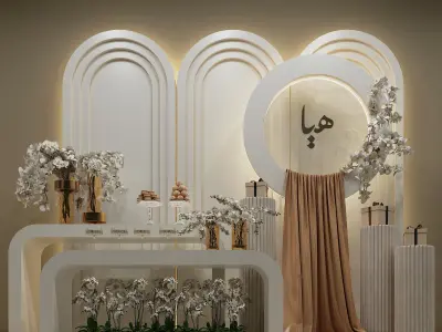 BABY SHOWER RECEPTION DECOR 3D model