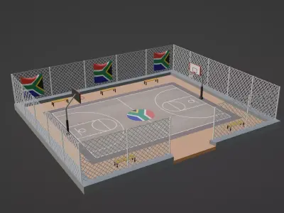 Basketball Stadium - South Africa Low-poly 3D model