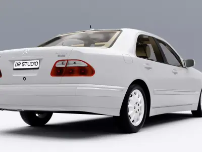 Mercedes-Benz E320 W210 4Matic Sedan 2002 Low-poly 3D model