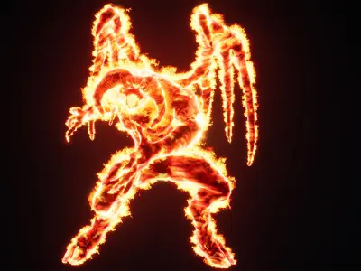 Hell demon inferno low-poly game engine ready 3D model Low-poly 3D model