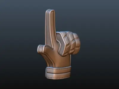 Goalkeeper Glove Stylized 3D print model