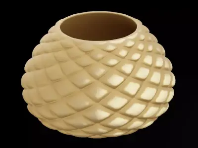 Golden Vase Decoration Low-poly 3D model