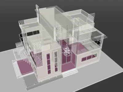 residential modern house 3D model purchase
