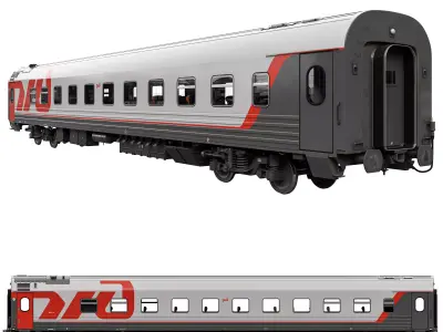 Passenger wagon 61-4458 3D model