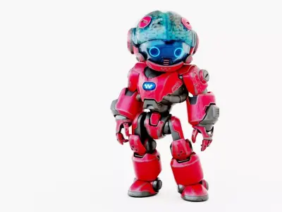 ROBO ZERO-F  Rigged for Unreal Engine - Unity - MIXAMO 3D model