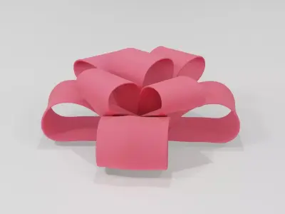 Gift Box 3D Model Low Poly Present Package Free low-poly 3D model