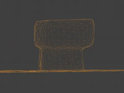 Photorealistic 3D scan of concrete abandoned empty planter Low-poly 3D model