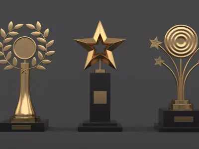 Trophy Cups 3D model 80