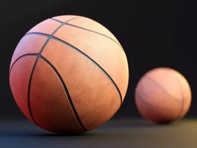 PBR basketball with 4k texture maps 3D model