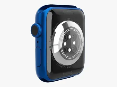 Apple Watch Series 6 braided solo loop blue 3D model