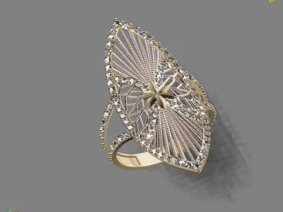 Women Long Ring Ready STL 3DM Models Womens Ring Long models 3D print model 2