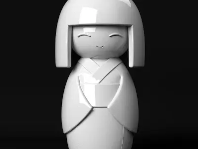 Kokeshi 3D print model