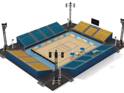 Beach Volleyball Stadium 3D model
