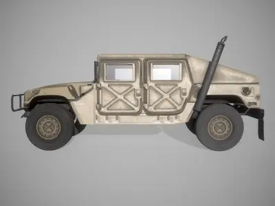 Humvee 3D LowPoly Game Model Low-poly 3D model