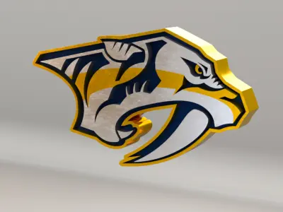 NHL Nashville Predators Team Logo 3D model