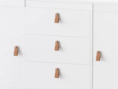 Mcintyre Wide 3 Drawer Sideboard 3D model