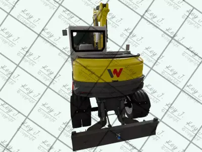 Wheeled excavator Wacker Neuson EW100-2 3D model