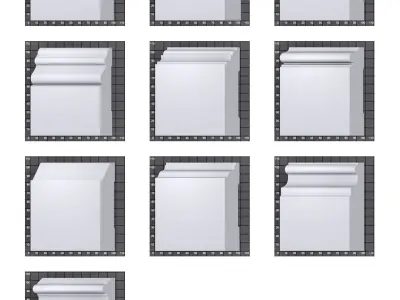 Architectural moldings - Baseboards-A 1 3D model