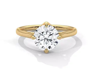 solitaire ring with detail images and 360 render videos 11 3D print model