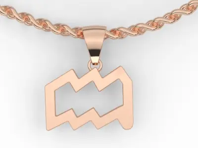 pendant twelve symbols of the zodiac Silver Gold  Print 3D print model