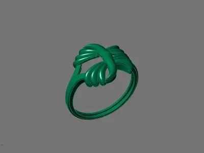 Women Ring Plain Ring Ready STL 3DM Models Womens Rings 3D print model 57