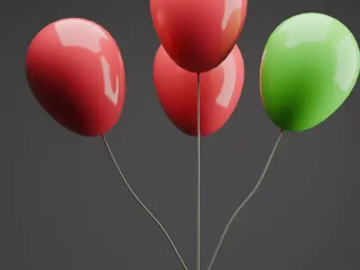 Floating Balloon Animation 3D model