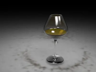 Wineglass set wine glass Free low-poly 3D model