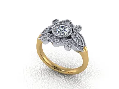 Fancy right hand ring 3D print model