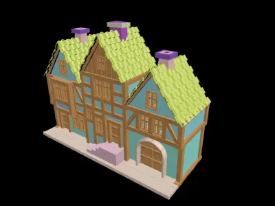Medieval House 46 3D print model 3D model