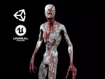 Stitched Monster  Low-poly 3D model