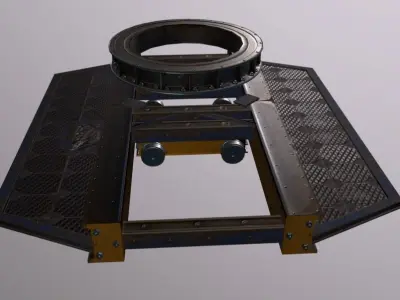 Crane Engine Platform Low-poly 3D model