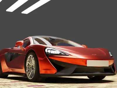 The McLaren 570S 3D model