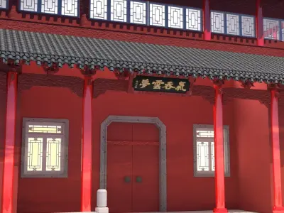 Chinese ancient house 3D model 35
