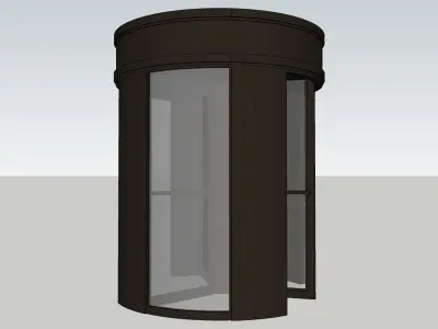 rotating glass door sketchup 3d model 3D model
