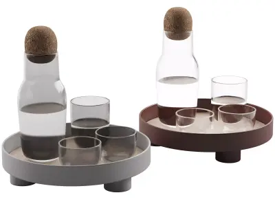 060 Kitchen decor set DISHES muuto carafe set 00 3D model