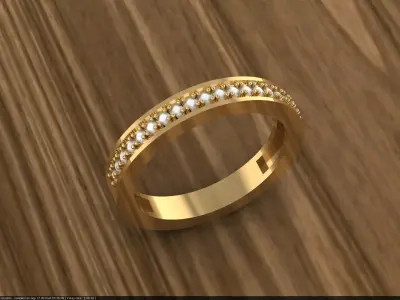 Diamond Jewelry Ring 3D print model 22