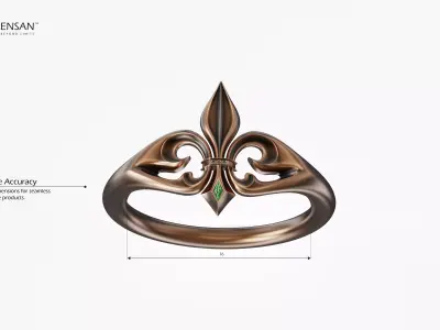 Fleur-de-Lis Ring 3D print model purchase