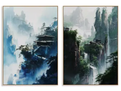 Abstract Painting Frame set 3D model 11