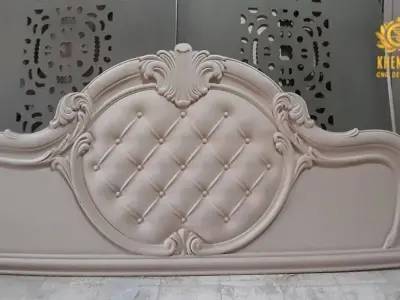 Classic Carved Bed 3D model 05 3D model