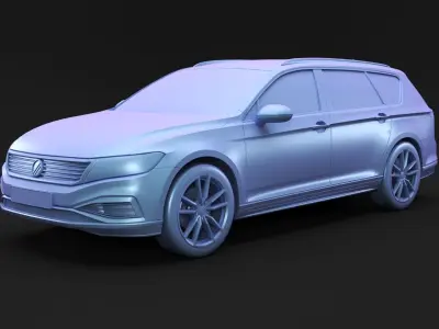 German family vagon 3D model