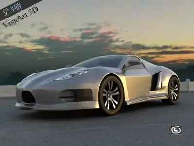 Concept Custom SuperSport Car 3 3D model
