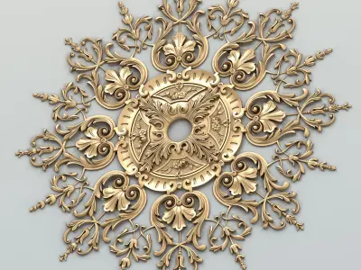 Round rosette 043 3D model