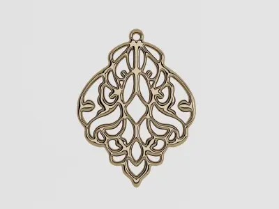 gold pendants 3D print model