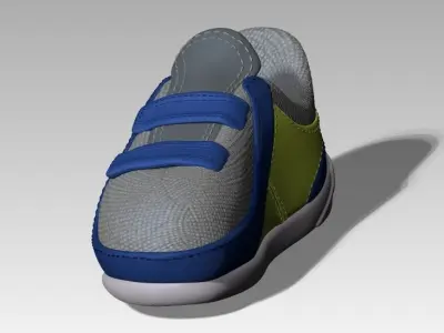 Cartoon sport shoe Low-poly 3D model