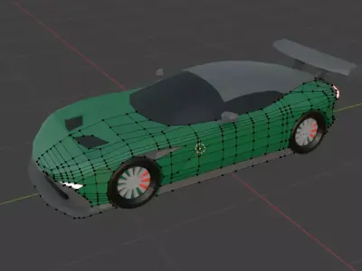 Aston Martin Vulcan Low Poly Model Low-poly 3D model
