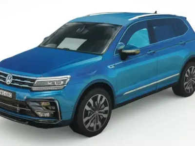 Volkswagen Tiguan 2019 Low-poly 3D model