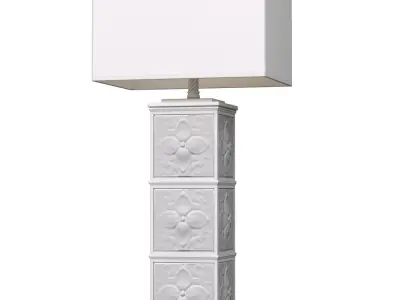 Tall Aged Arabic Oriental Nightstand bedside Eastern Table Lamp 3D model