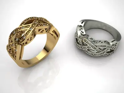 Ring Gold Jewelry 3D print model